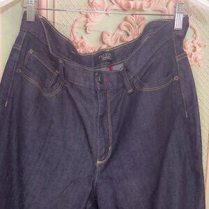 Talbots 14W NWOT Straight Leg Jeans Woman Petites Dark Wash Classic Fit